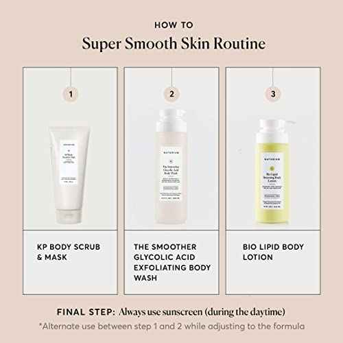 Naturium KP Body Scrub & Mask for Keratosis Pilaris, Bump Eraser Shower Scrub & Exfoliator for Skin, 8 oz