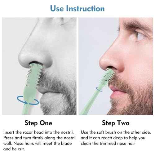 5Pcs 2-in-1 Nasal Hair Cutter, Double Sided Nose Hair Cutter, Portable 360¡Æ Rotating Manual Nose Hair Trimmer for Men and Women, Colorful