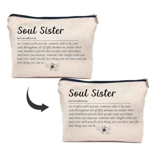 IWXYI Friend Makeup Bags,Friend Definition Makeup Bags With Zipper,Bestie Friend Makeup Bag Zipper Pouch Travel Toiletry Gifts For Women,Friend Gifts For Women,Friend Gifts