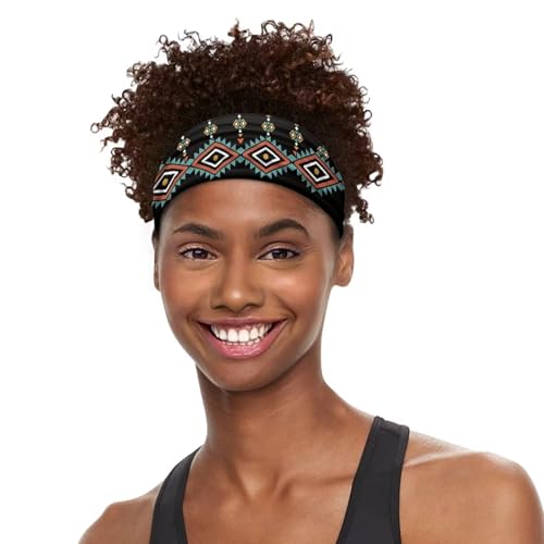 Aztec Headband Tribal Headband Native American Headband Aztec Sweat Bands Southwestern Headbands for Men Aztec Tribal Print