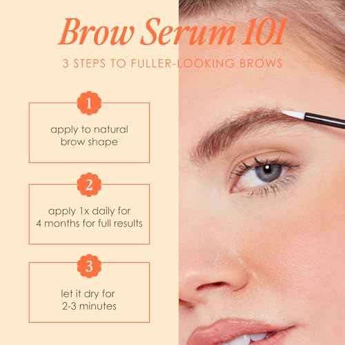 Grande Cosmetics GrandeBROW Brow Enhancing Serum For Fuller, Bolder, Looking Eyebrows - Brow Serum With Vitamins, Peptides, Antioxidants, Amino Acids, Cruelty-Free