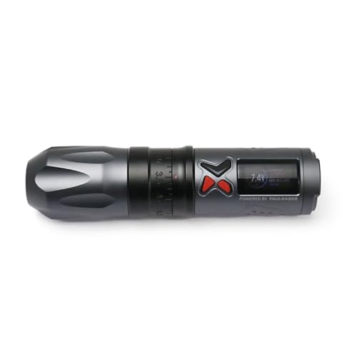 Xtreme X Pen Pro Wireless Tattoo Machine ? Adjustable Stroke 3.0?4.5mm, Faulhaber Motor, Smart Display, USB-C Rechargeable, UV Sterilizing Case, XTREME HUB App Compatible
