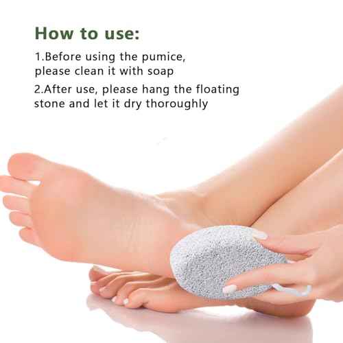 4-Pack Natural Pumice Stone for Feet, Borogo Lava Pedicure Tools Hard Skin Callus Remover for Feet and Hands - Natural Foot File Exfoliation to Remove Dead Skin, Heels, Elbows, Hands