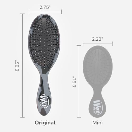 Wet Brush Original Detangler Hair Brush, Dark Gray Leopard (Safari), Ultra-Soft IntelliFlex Bristles, Detangling Bristles Glide Through Tangles (Wet & Dry Hair), Women & Men