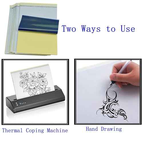 30PCS Tattoo Practice Skin with Transfer Paper Kit Includes 10PCS Tattoo Practice Fake Skin and 20PCS Transfer Stencil Paper for Beginners & Experienced Artists