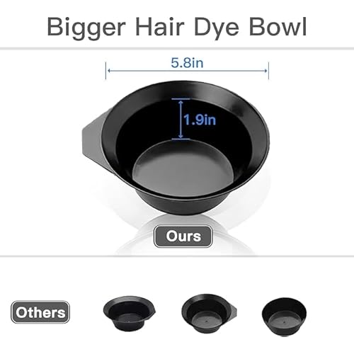 20 Pcs Hair Dye Brush and Bowl Set, Hair Dye Coloring Kit, Hair Coloring Bleaching, Hair Dye Tools for DIY Salon. Hair Tinting Bowl/Dye Brush/Ear Cover/Gloves/Tint Comb