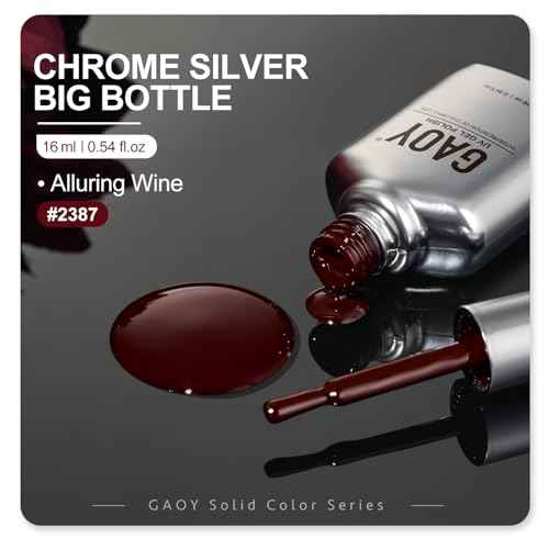 GAOY Dark Red Gel Nail Polish, 16ml Soak Off Gel Polish, UV Light Cure for Nail Art DIY Manicure at Home, 2387 Alluring Wine