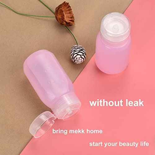MEKK Acetone Pump Dispenser,Push Down Pump Dispenser Empty Alcohol Dispenser Push Down Nail Polish Remover Pump One-Touch Pump Bottle Dispenser for Nail Polish & Makeup Remover 2 Pack 200ML(6.8oz)