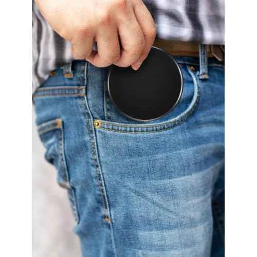 Compact Mirror for Purses,1X/20X Magnifying Mirror,3-inch Pocket Size Small Mirror for Travel and Makeup,Round Black