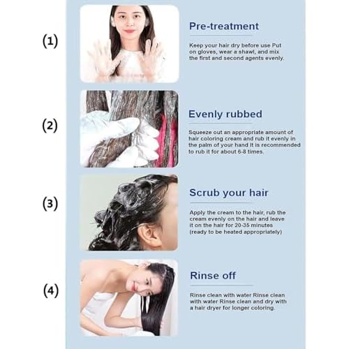 Qiweitang Hair Dye Shampoo, Vivping Zhihuashi Caviar Protein Hair Dye, 500ml Zhihuashi Hair Color Shampoo Korean, Plant-Based Hair Coloring Cream for Gray Hair Coverage (Chestnut brown)