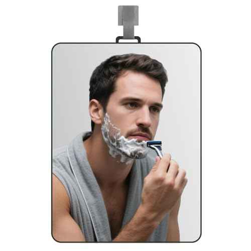 Shower Mirror Fogless for Shaving Men Fog Free Anti Fog Bathroom No Fog Proof Anti-Fog Hanging Shatterproof RV (9¡± x 7¡±)
