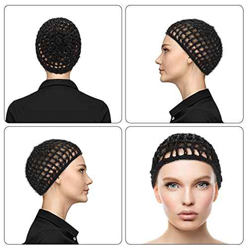 Wig Cap Thick Long Hair Caps Adjustable Net Mesh Braided Weaving Making Crochet Sew Weave Fishnet Grip Headband