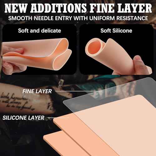 1015 Pcs Tattoo Skin Practice Kit Included 1000 Tattoo Ink Caps 3 Storage Containers 2 Ink Cup Holders 5 Practice Skins 3mm 5 Paper Transfer for Tattoos Supplies