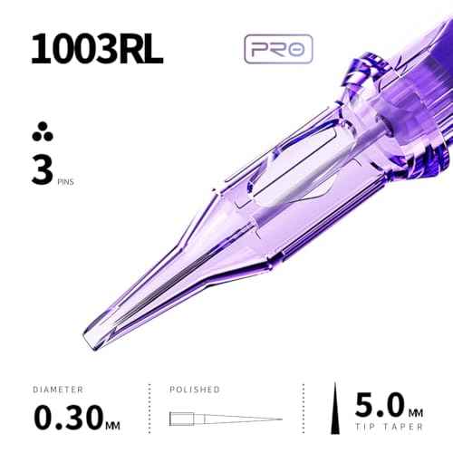 Mast Pro Tattoo Cartridges 1003RL 20Pcs Disposable Needles Bugpin #10 3 Round Liner Size