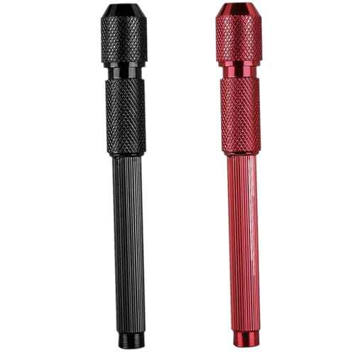 2 Pcs Empty Tattoo Markers Tattoo Pen Shells for Stencil Pen Outline Supply,Safe for Skin, Precision Design (Black Red)