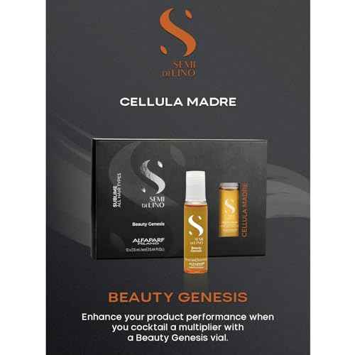 Alfaparf Milano Semi di Lino Cellula Madre Beauty Genesis and Glow Multiplier Set for Shine - Adds Remarkable Shine - For Beautifully Healthy Hair - Protects and Enhances Cosmetic Color