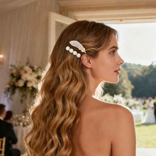 11 Pcs women's hair clip, black and white anti pearl acrylic resin Korean style fashionable hair clip set, suitable as a hair accessory decoration wedding gift for women and girls (pearl)