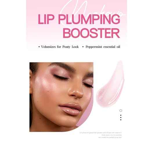 3 Colors Lip Plumping Booster, Spicy Lip Plumper Gloss Lip Plumping Oil, Ultra-Hydrating Nourishing Plump and Pout Lip Plumper, Glossy Finish Fuller Natural Lip Makeup Christmas Day Gifts-01#02#06#