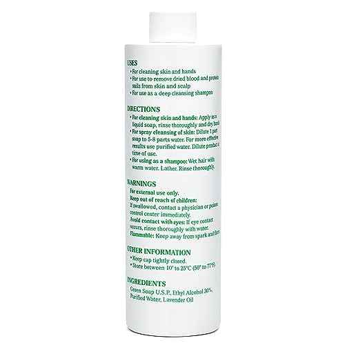 Cosco Tattoo Green Soap 16oz with Squeeze Bottle - Professional Tattoo & Piercing Cleaning Soap, Skin Prep Solution