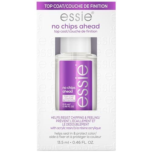 essie Nail Care, 8-Free Vegan, No Chips Ahead Top Coat, chip-resistant nail polish, 0.46 fl oz