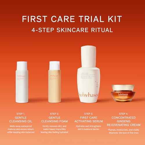 Sulwhasoo First Care Activating Serum ? Targets Visible Fine Lines, Dryness & Dullness | Preventative Anti-Aging Serum with 500-Hour Aged Ginseng, Korean Herb Extract & Vitamin C | Korean Skincare
