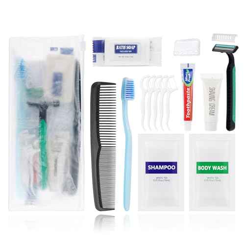 Pack of 5 Travel Size Toiletries Kit Individually Packed,Personal Hygiene Kit for Men Homeless Care Package Supplies Bulk