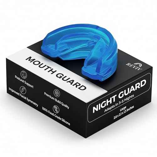 Reviv Mouth Guard for Grinding Teeth at Night | Food-Grade Silicone Night Guard | Bite Guard for Teeth Clenching Nighttime Protection During Sleep for Men & Women as Anti Jaw Clenching (Large Adults)
