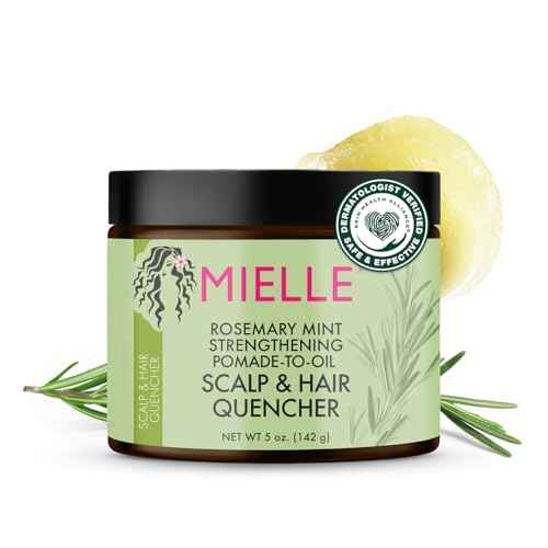 Mielle Organics Rosemary & Mint Hair Pomade for Women & Men - Conditioning Natural Hair Moisturizer to Quench the Scalp, Lock in Wave Patterns, Add Shine & Help Protect Against Dryness (5 oz)