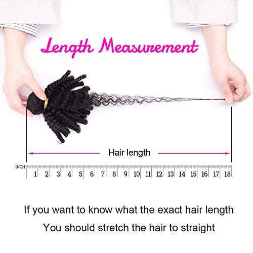 VIOLET Brazilian Human Hair Funmi Curly Hair 3 Bundles 12inches Same Size Unprocessed Virgin Hair Afro Kinky Curly Fummi Bouncy Curly Hair Weave Weft Extensions (12 Inch, Natural Black)