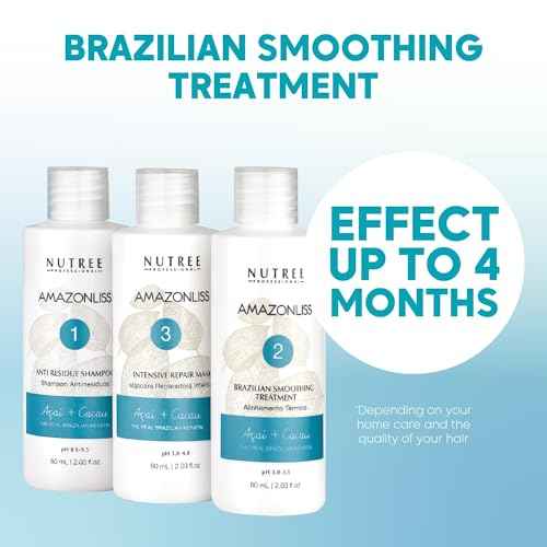 Brazilian Keratin Treatment Kit ? 3 Steps 2.03 fl oz | Formaldehyde-Free At Home Hair Straightening & Smoothing System |Keratina para Alisar el Pelo | Anti-Frizz Repair Mask & Shampoo