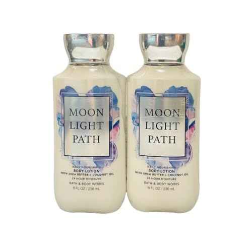 Bath & Body Works Bath and Body Works Moonlight Path Super Smooth Lotion Sets Gift For Women 8 Oz -2 Pack (Moonlight Path) blue 16 Fl Oz