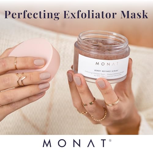 MONAT Berry Refined Scrub¢â - Perfecting Exfoliator Mask with Skin-Brightening AHAs and Cranberry Seeds, 87ml