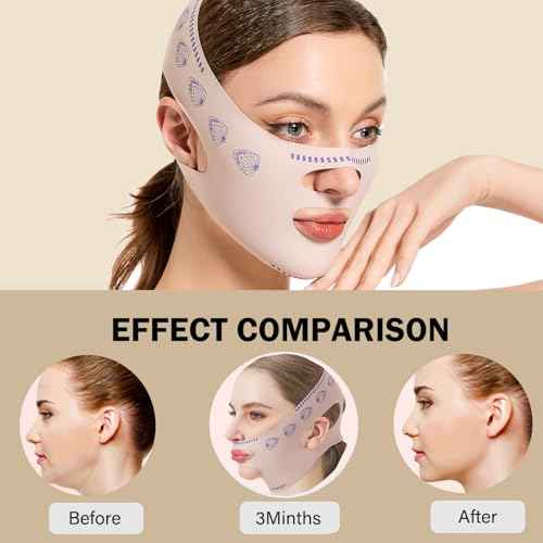 MASIKA Chin Strap for Sleeping£¬V-Line Mask,£¬V-Line Lifting Chinstrap£¬Jaw Exerciser, Reusable Face Strap.Jaw Strap,Jawline Shaper,Double chin strap£¬Chin lifting strap£¬Face lifting strap£¬Leaf,M