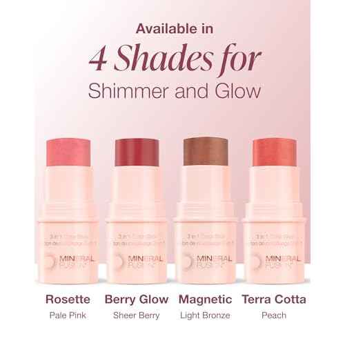 Mineral Fusion, Color Stick Rosette 3 In 1, 0.18 Ounce