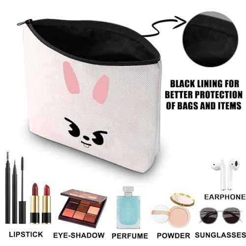 G2TUP Korean Stay Makeup Bag Korean Leebit Gifts Stay Cartoon Member Gifts Stay Merchandise (rabbit)