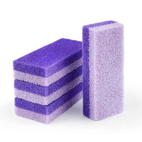 4 Pcs Foot Pumice Stone and Scrubber for Feet and Heels Callus and Dead Skins (Purple)