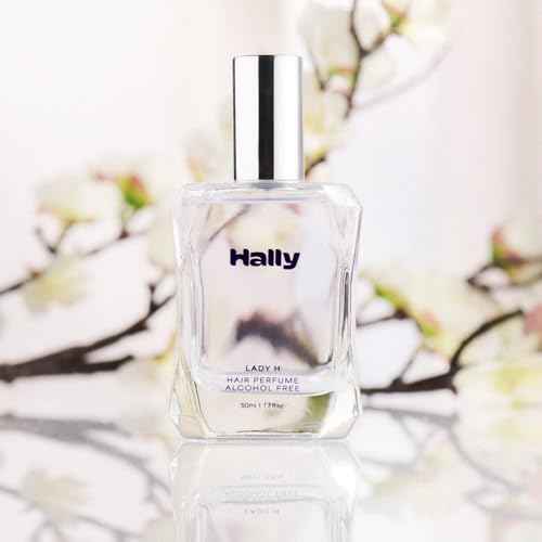 Hally Lady H Hair & Body Perfume - Alcohol Free, Non Toxic Cherry, Vanilla & Jasmine Fragrance - Long Lasting Fragrance Mist - Shine-Enhancing & Hydrating Spray in Elegant Glass Bottle ? 50ml