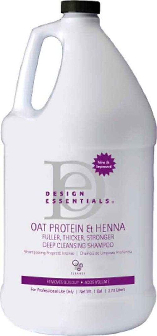 Design Essentials Oat Protein & Henna Deep Cleansing Shampoo for Relaxed & Natural Hair, Clarifies, Strengthens, & Volumizes Hair - Sulfate-Free, 8-Pound (Pack of 1)