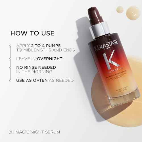 Kerastase Nutritive 8H Magic Night Serum - Overnight Treatment for Dry Hair, Enhances Shine, With Plant-Based Proteins