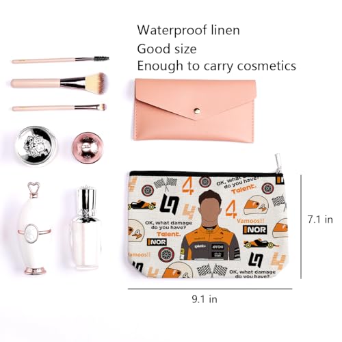 LONGXIN Racing Fans Gifts for Women Girls Makeup Bag Cosmetic Bag