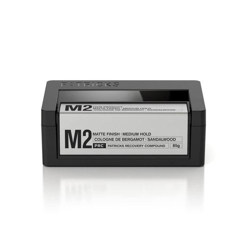 PATRICKS | M2 Matte Pomade | Medium Hold Hair Styling for Men | Normal to Thick Hair Control | Travel Size | 75g