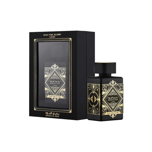Lattafa Perfumes for Unisex 2 Piece Eau de Parfum Gift Set (Bade'e Al Oud Oud For Glory + Ejaazi Intensive Silver) 3.4 Ounce/100 ml each