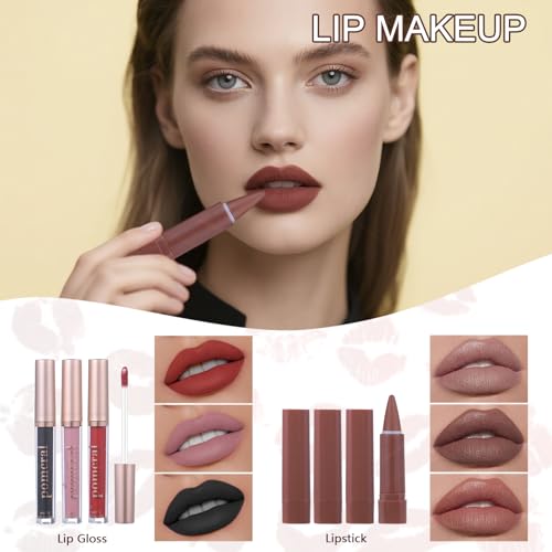 Makeup Kit For Women Girls, Makeup Set For Teens beginners, Full Makeup Kit With Everything Carrying Bag, Eyeshadow Palette, Foundation, Concealer, Lipstick, Brushes (14 & 20 Color eyeshaow Kit)
