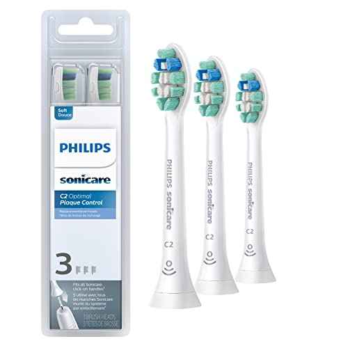 Philips Sonicare 4100 Electric Rechargeable Power Toothbrush, Pink, with Genuine Philips Sonicare Optimal Plaque Control Replacement Toothbrush Heads, White, 3 Pack