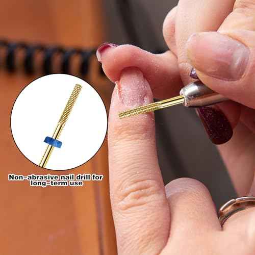 2Pcs Nail Drill Bits, Carbide Drill Bits Remover Cuticle Bit for Nail Drill Cleans Dead Nail Supplies, Drill Bits Nail Tech Suitable for Electric Nail File Nail Bits Cuticle Drill Bits for Nails