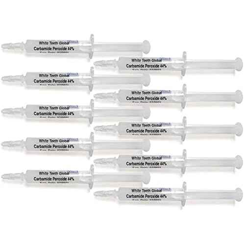 10 Syringes (3ml) New Strongest 44% Carbamide Peroxide Teeth whitening Gel (Mouth Trays NOT Included)