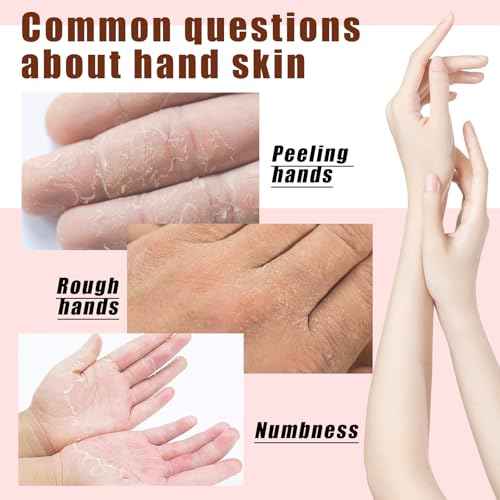 6 Pairs Hand Mask for Dry Cracked Hands,Nourishing Moisturizing Gloves,Hands Moisturizer for Deep Moisturizing,Silky Smooth Moisturizing Gloves,Hand Care Mask Set(A)