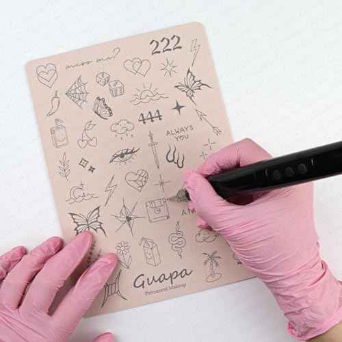 2 Pcs Tiny Tattoo Practice Skins, Small Deluxe Mini Silicone Finger Semi Permanent Tattoo Latex Pad for Training (Tiny #6 - Pink Pad -2PCS)