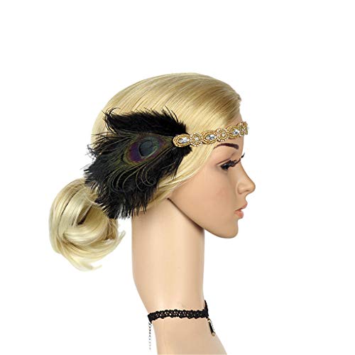 1920s Flapper Headband Roaring 20s Great Gatsby Headpiece for Women headpieces Headband