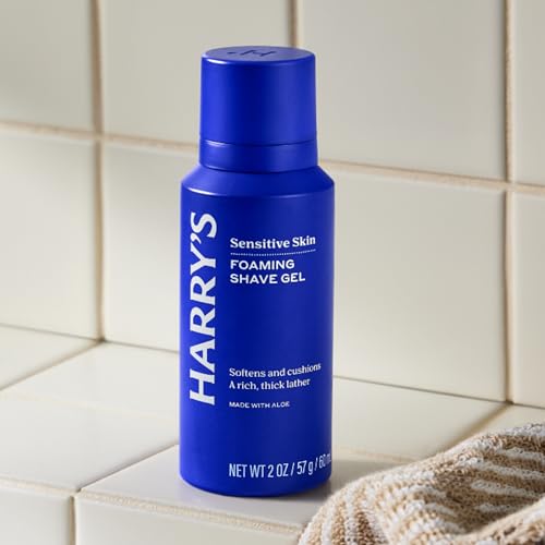 Harry's Original Shaving Kit for Men - Razor Handle, 5 Razor Blade Refills, Foaming Shave Gel, and Travel Blade Cover - German Engineered - Ember